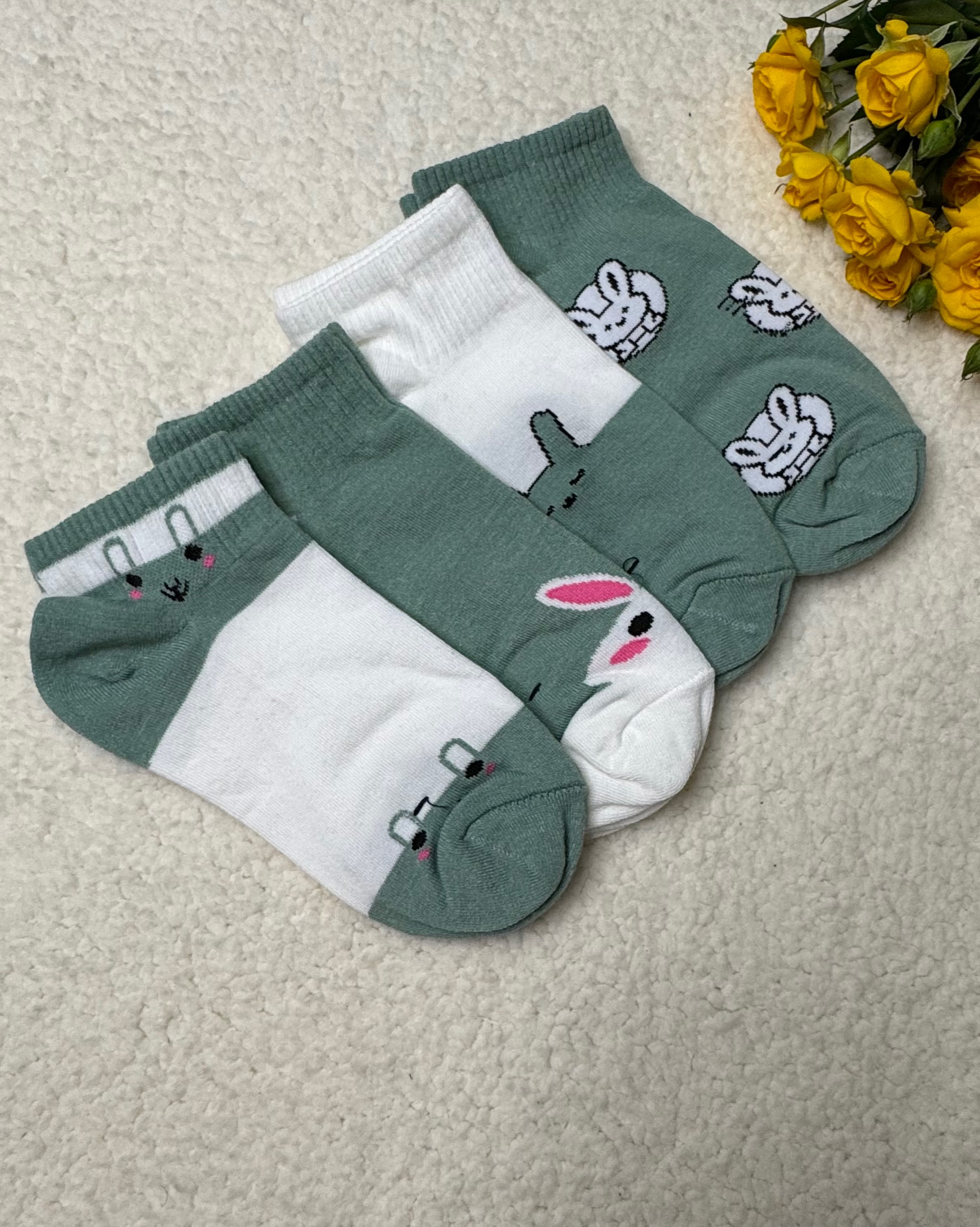 جوراب خرگوشی سبز